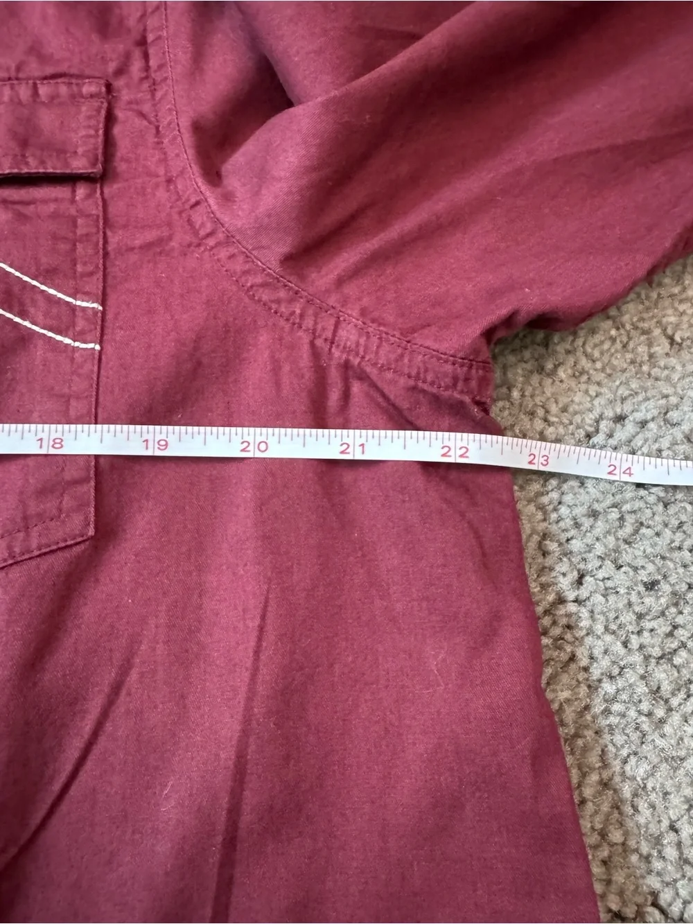 True Religion Men's Burgundy Western Snap Shirt